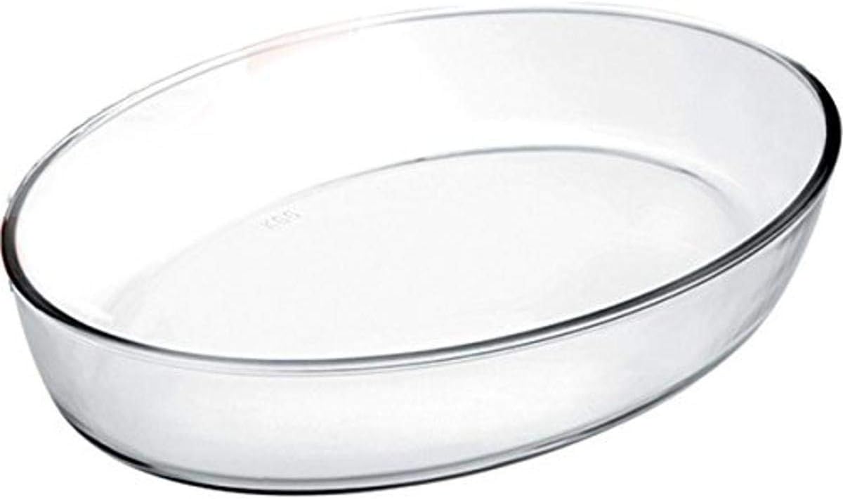 480130 Ovale Servierplatte, Glas, Transparent, 30 X 21 X 6 Cm