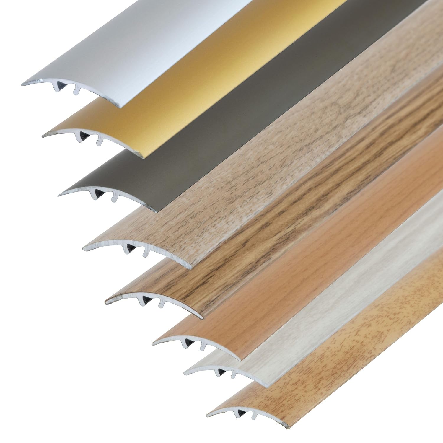 180 Cm Übergangsprofil – Silbernes Aluminium – Schraubbefestigung – Für Verschiedene Bodenbeläge – Für Den Innen- Und Außenbereich – 50 Mm Breit