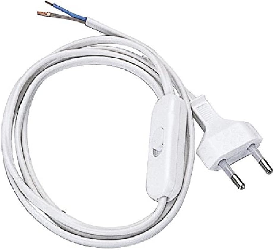 Netzkabel Für Lampenschirm – 1 Stück – Weiß – Integrierter Schalter – Nachttisch-/schreibtischlampe – 1,5 M