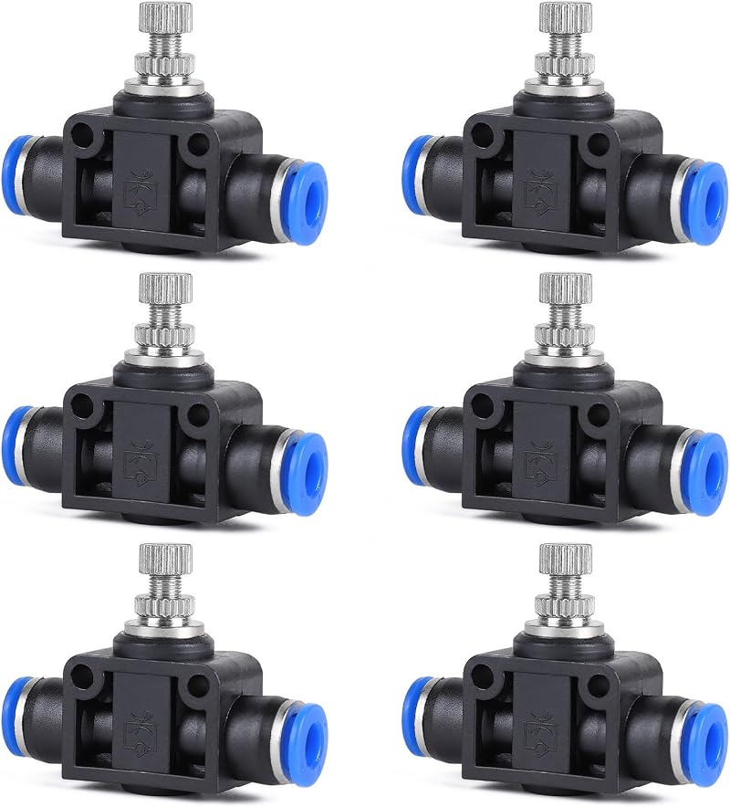 X 6 Mm Pneumatik-anschlussventil, Gerades Unidirektionales Pneumatik-anschlussventil Mit Schnellverbinder (sa6)