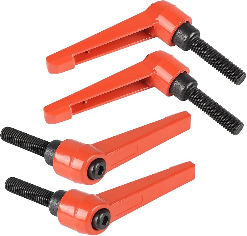 Verstellbare Spanngriffe M8–32 Mm, Schrauben Mit Spanngriff M8, Schnellspannhebel Aus Stahl, Orange