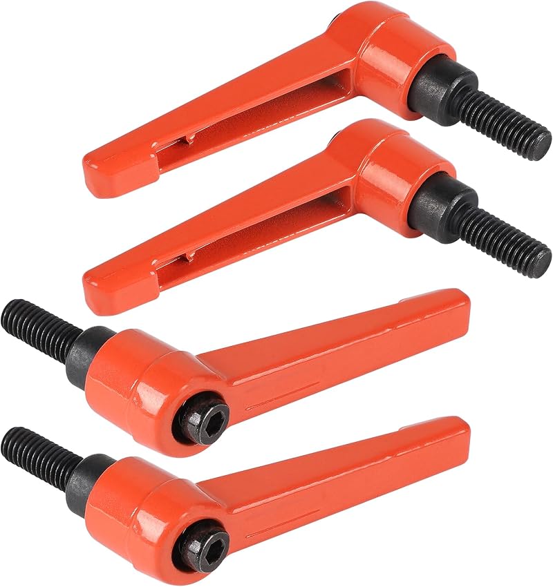 Verstellbare Spanngriffe M6–16 Mm, Schrauben Mit Spanngriff M6, Schnellspannhebel Aus Stahl, Orange