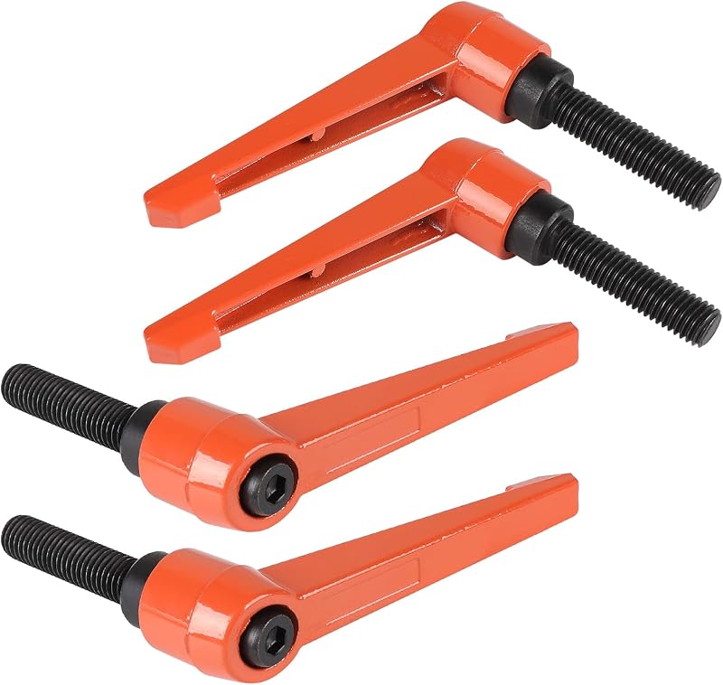 Verstellbare Spanngriffe M10–40 Mm, Schrauben Mit Spanngriff M10, Schnellspannhebel Aus Stahl, Orange