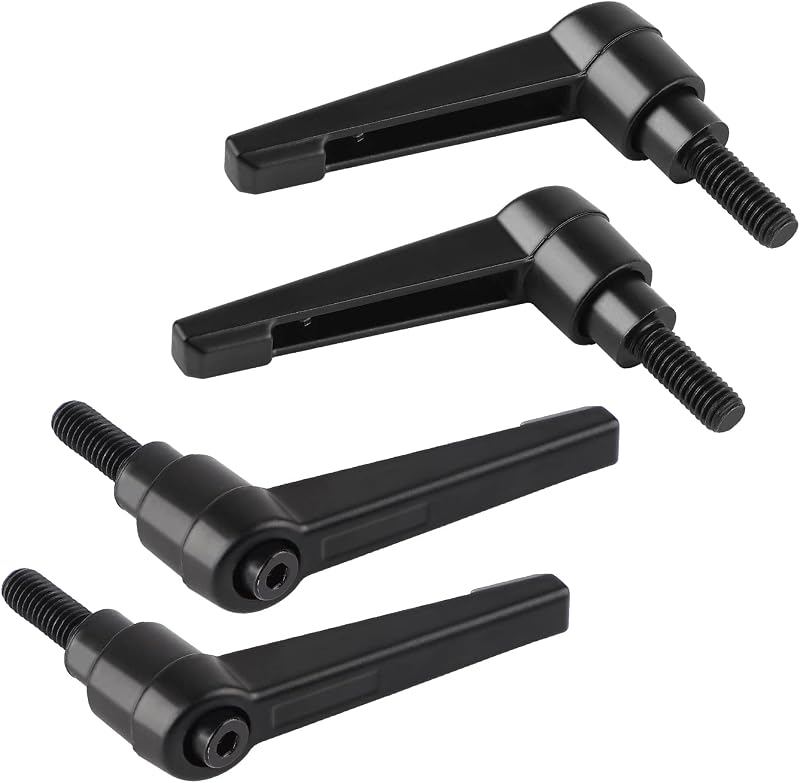® 4 Stück Verstellbare Klemmgriffe M6, Schnellspannhebel Aus Stahl Mit 16-mm-bolzen