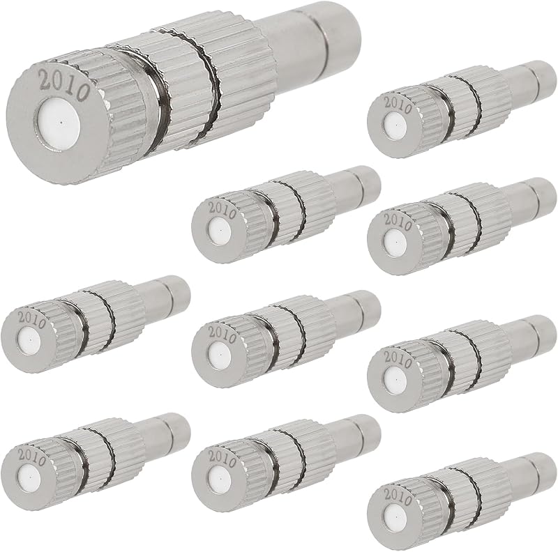 Packung Mit 10 Niederdruck-keramik-sprühdüsen (0,2 Mm), Messing-sprühdüsen Mit Filter Für 6-mm-anschluss