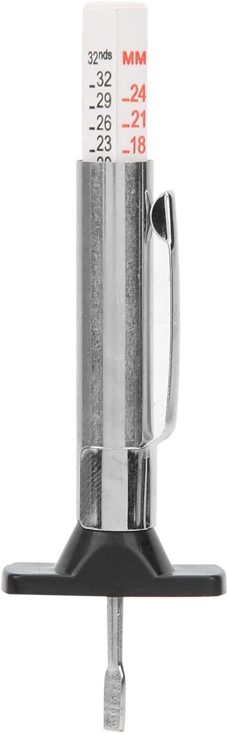 Reifenprofiltiefenmesser Universelles Reifenmessgerät 0-25 Mm Digitale Kennzeichnung Taschenclip Aus Edelstahl Und Abs (stilvoll Und Farblos)