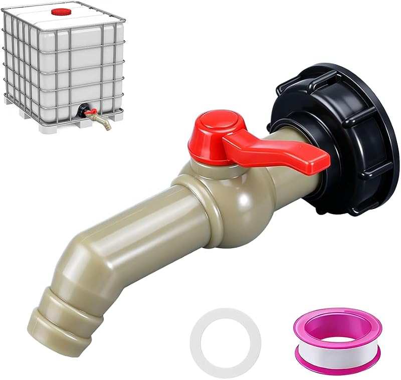 1000-liter-tankhahn, Ibc-ablaufhahn-anschluss S60 X 6, 27-mm-ibc-tankzubehör Für Garten-regentonnen