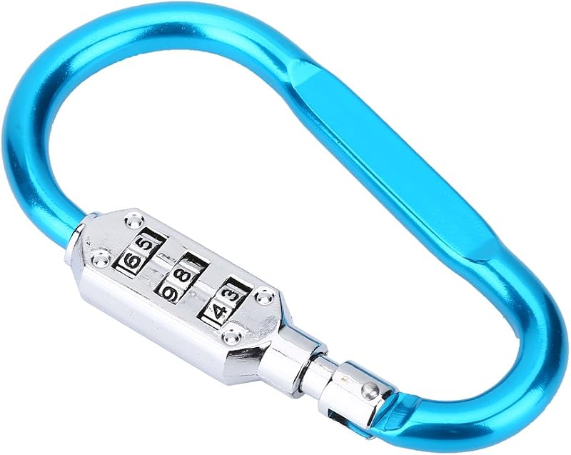 Karabinerschloss, Reisetasche, 3 Farben, Gepäcksicherheits-kombinationsschloss, Abschließbares Vorhängeschloss (blau)
