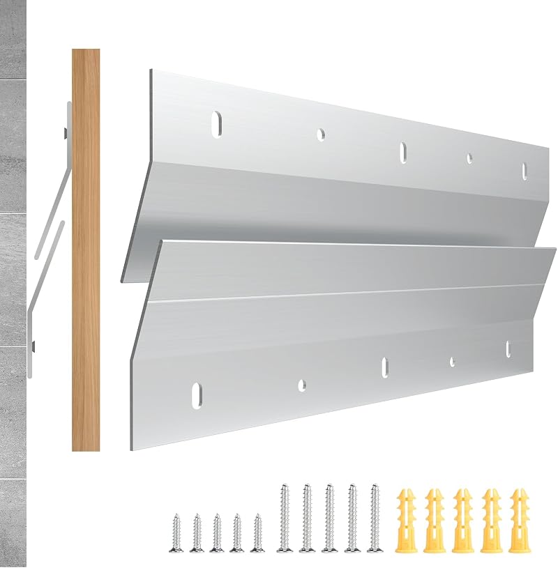 Paar Robuste Z-förmige Spiegelbefestigungsschienen (30 Cm), Robuste Rahmenbefestigungswinkel Aus Aluminiumlegierung Mit 16° Neigung Für Kopfteile, Paneele Und Gestelle