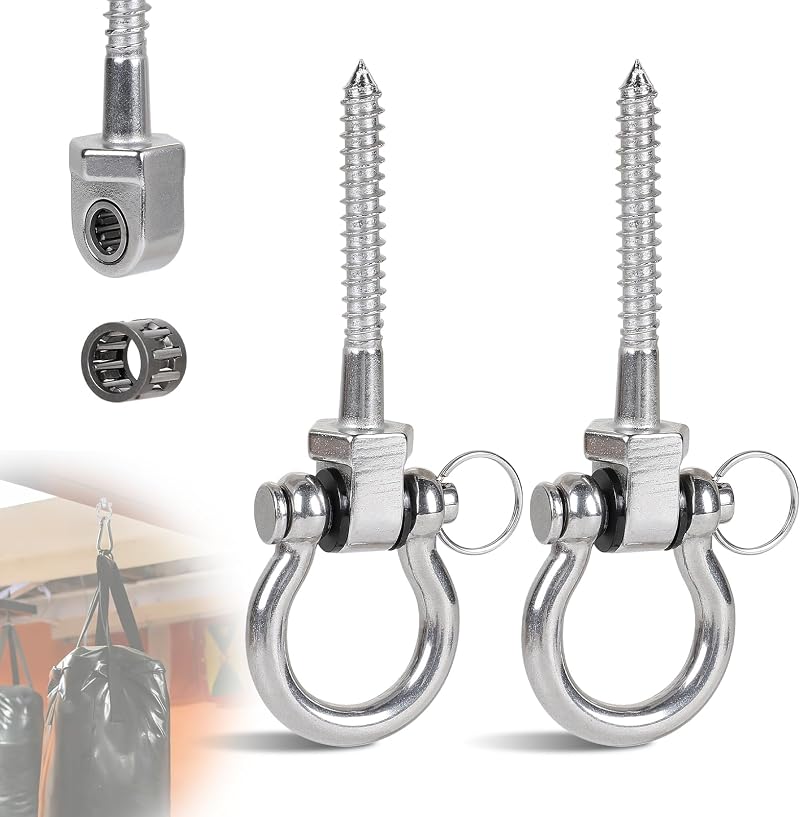 Stück M8 Schraubhaken Aus Edelstahl 304 Mit Nadellager, Deckenhaken Für Schaukel, Yoga (indoor/outdoor)