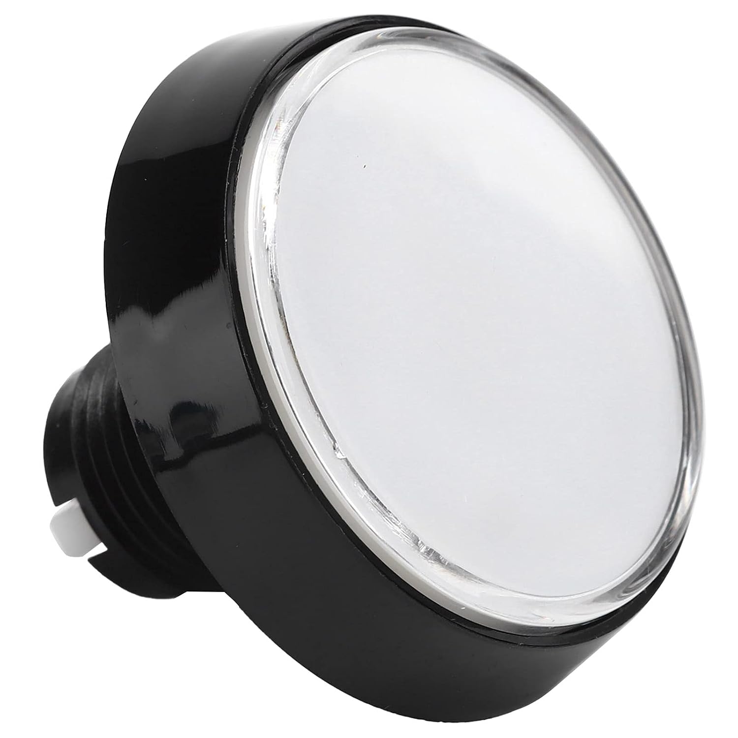 Großer Runder Flachknopf (60 Mm) Mit Led-beleuchtung, 3-fuß-schalter Für Spielkonsolen, Greifautomaten, Rot, Schalter Und Relais, Videospielzubehör (weiß + Led)