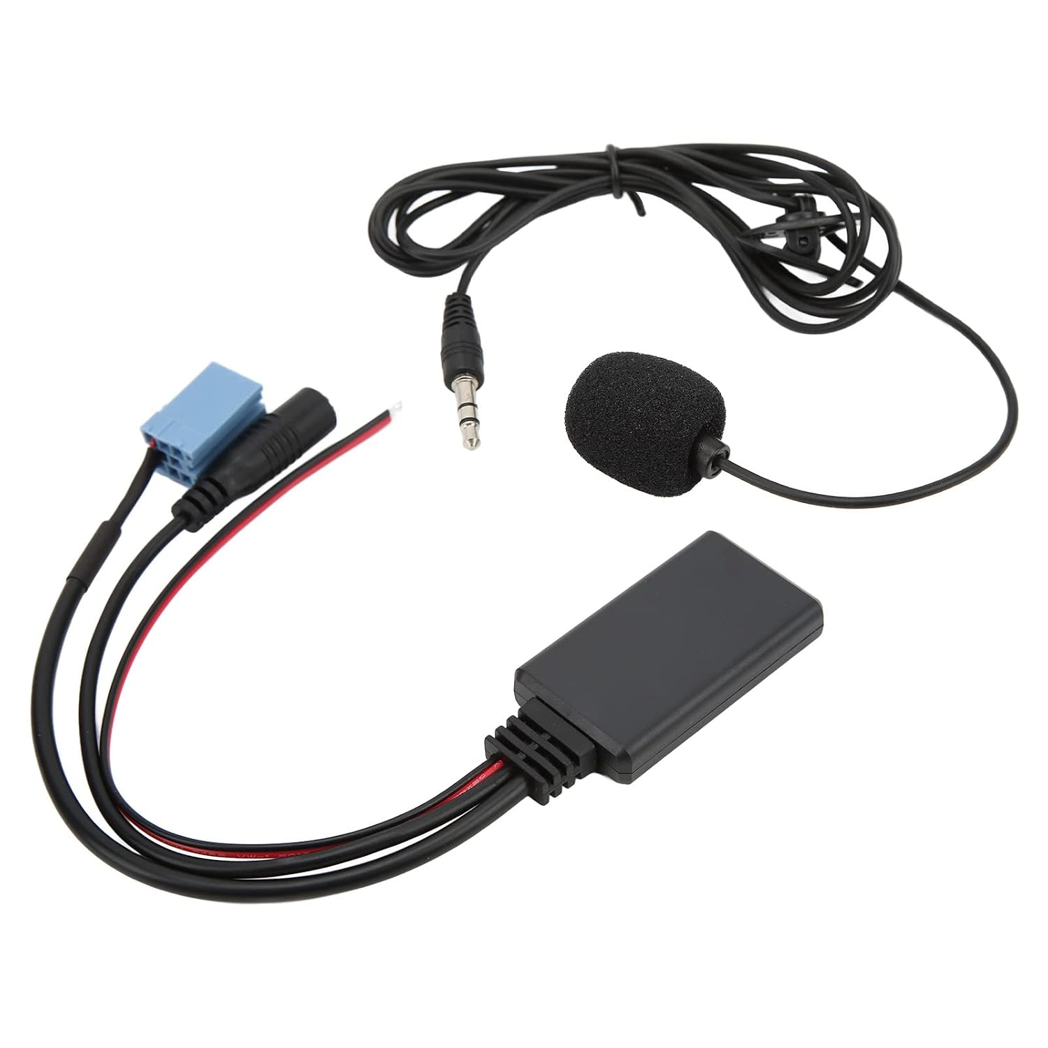 Bluetooth-aux-in-kabel, Autoradio-audioeingang, 3,5-mm-klinkenstecker, 8-poliger Mini-iso-12v-ersatzteil Mit Freisprechmikrofon Für Cd-player