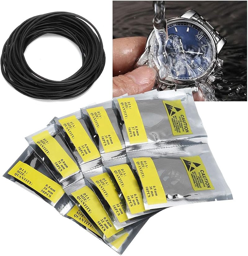 O-ring Für Uhren (mm), Uhrendichtung Aus Lärche, 30-mm-uhrendichtung, O-ring-set Aus Gummi (32–42 Mm), 500 Stück, Beutel Mit O-ringen, Uhrendichtung Aus Gummi