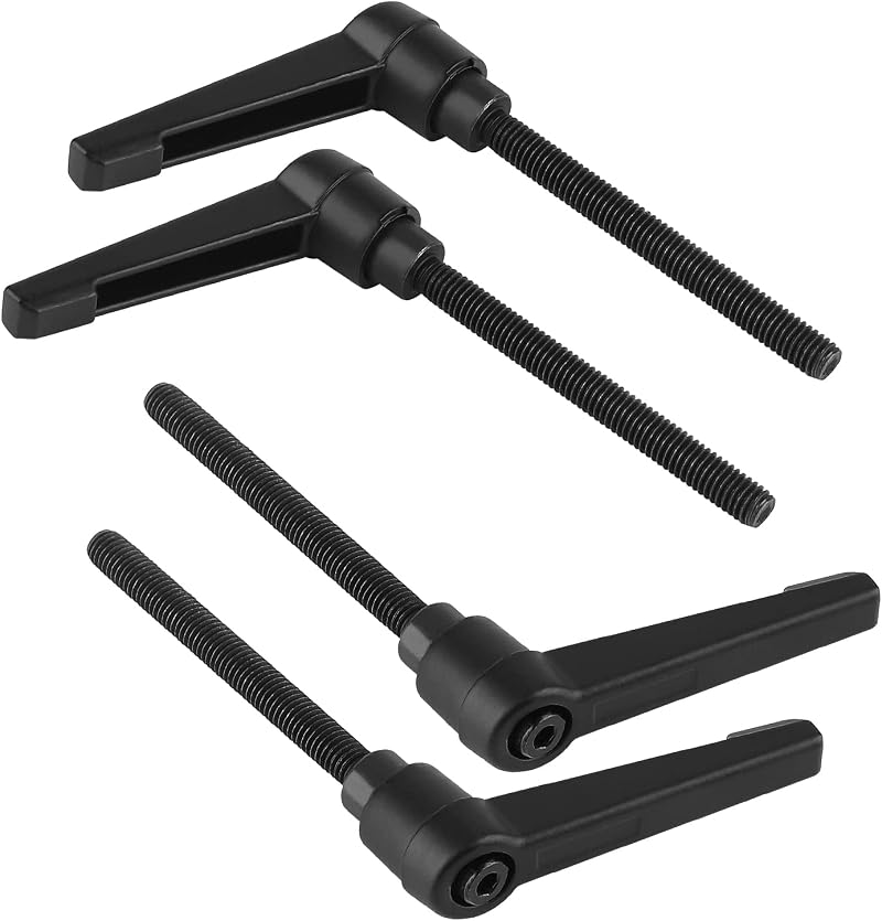 ® 4 Stück Verstellbare Klemmgriffe M6, Schnellspannhebel Aus Stahl Mit 60-mm-bolzen