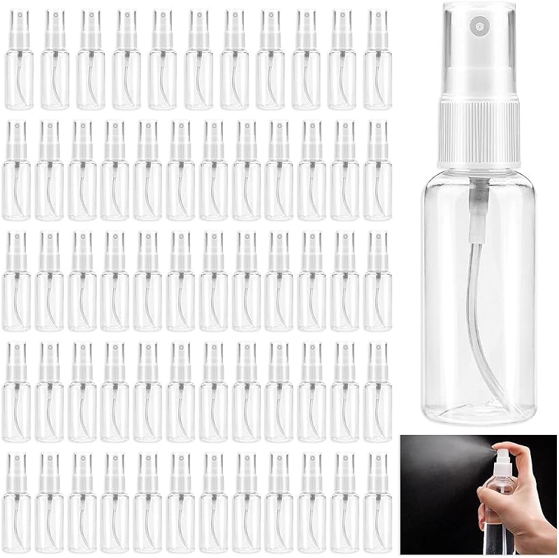 60 Leere Sprühflaschen, 30 Ml Reisesprühflaschen, Feinnebelzerstäuber, Transparente Kunststoffbehälter Für Flüssigkeiten Auf Reisen, Für Parfums, Öle