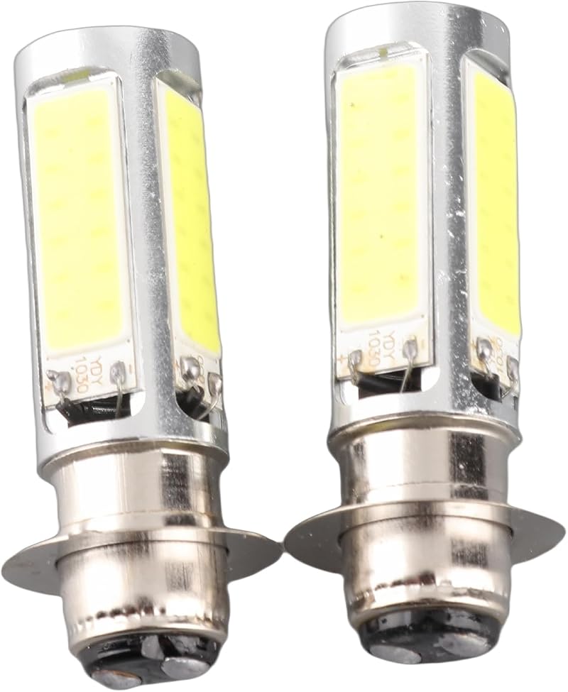 Motorrad-scheinwerferlampe H6m 5 Cob Lampe H6m Cob Led Lampe Px15d P15d25-1 6000k Weiß 12v 20w 2er-pack Mit Projektorlinse Für Motorrad-atv-nebelscheinwerfer