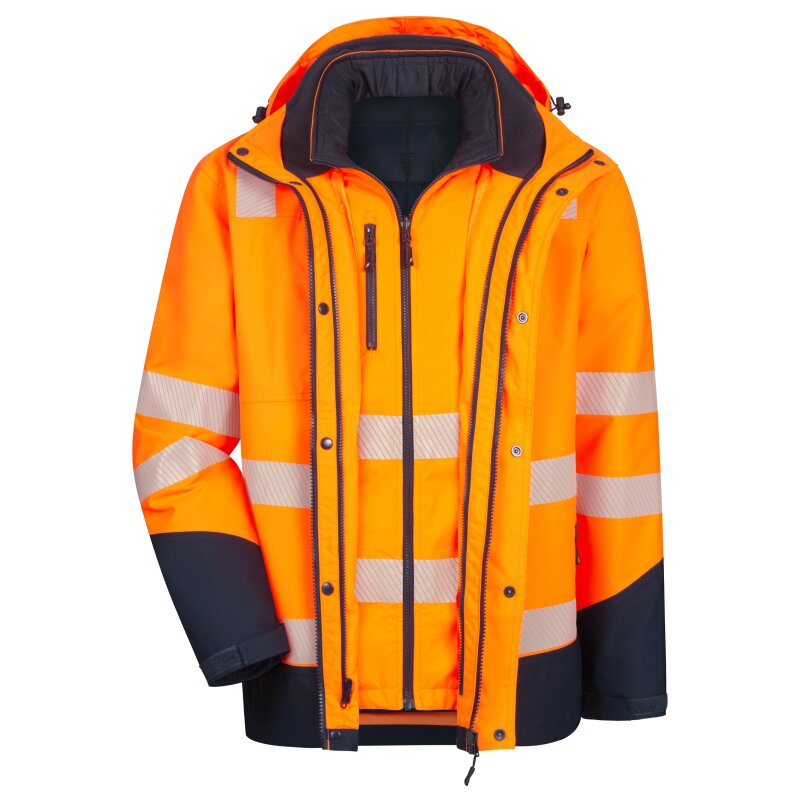 Multifunktions-warnschutzjacke Motion Tex Viz Plus 7179 Neonorange/marineblau Gr. L