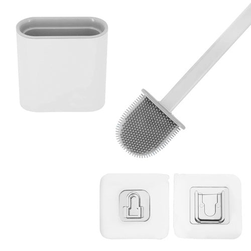 Silikon-toilettenbürste Mit Hygienischem, Belüftetem Halter