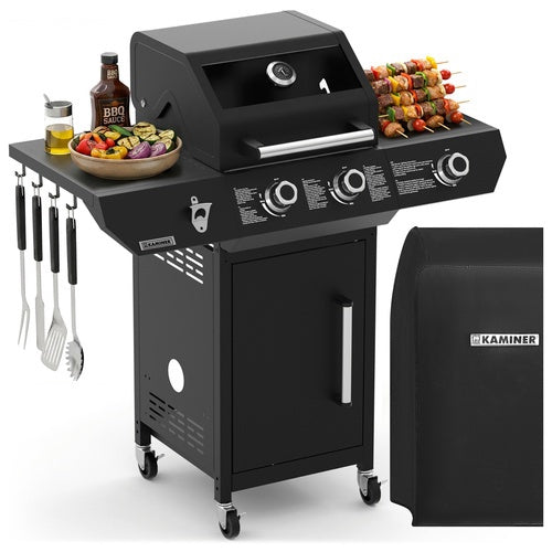 Gas Grill 10kw Black Stainless Steel Rotisserie 227458912