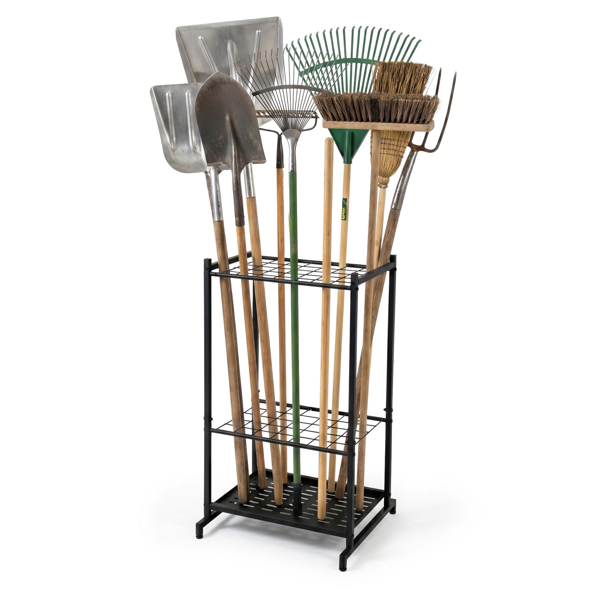 Steel Garden Tool Rack For 35 Tools - Black 229384452