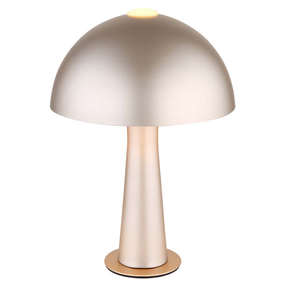 Tischleuchte Beistelllampe Nachttischlampe Metall Cappuccinofarben Matt H 28,5cm