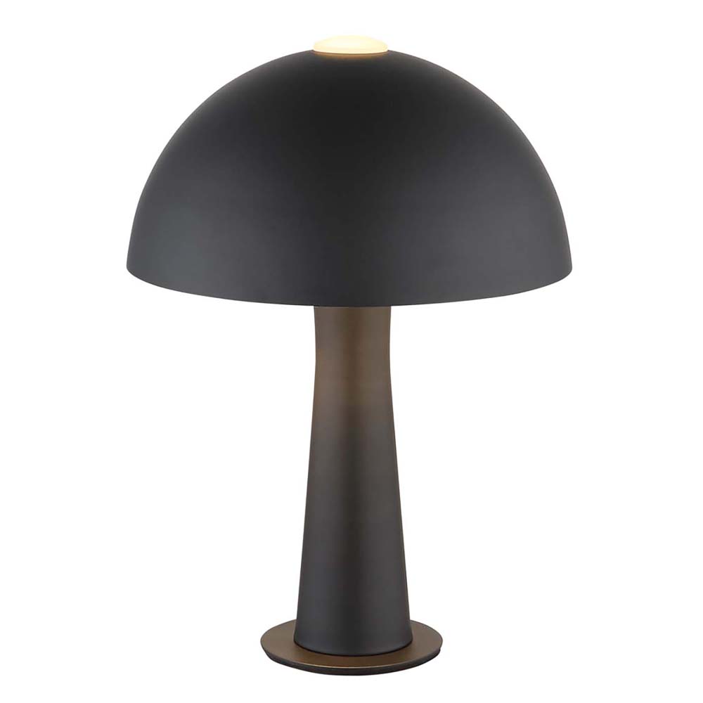 Tischleuchte Beistelllampe Leselampe Metall Schwarz Matt Wippschalter H 28,5 Cm