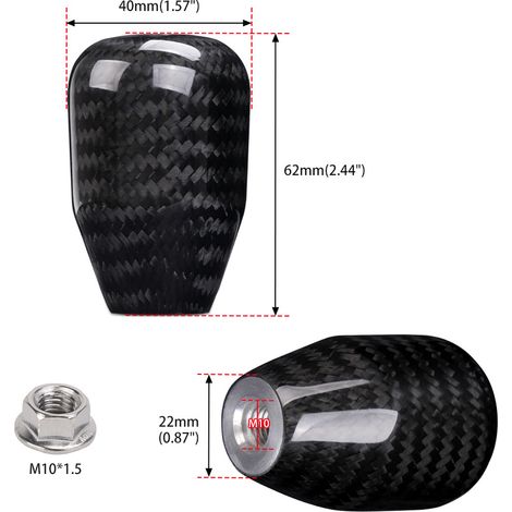 Auto-modifikationsteile, 5-gang-schaltknauf Aus Kohlefaser, M101.5, 5-gang - Eine Packung.
