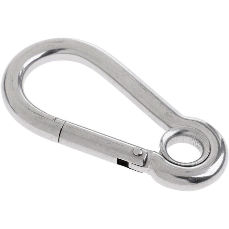 Karabinerhaken Aus Edelstahl 304/316 Mit Ring Und Federbelastetem Haken, Bootszubehör 304-10100