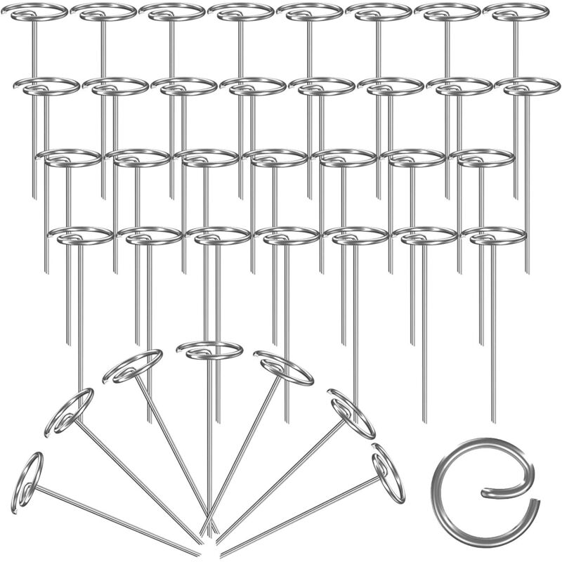 Verzinkte, Rostbeständige Gartenanker, Ringanker Für Die Landschaftsgestaltung, Anker Für Unkrautvlies, 20,36 Cm Hoch, 50er-packung