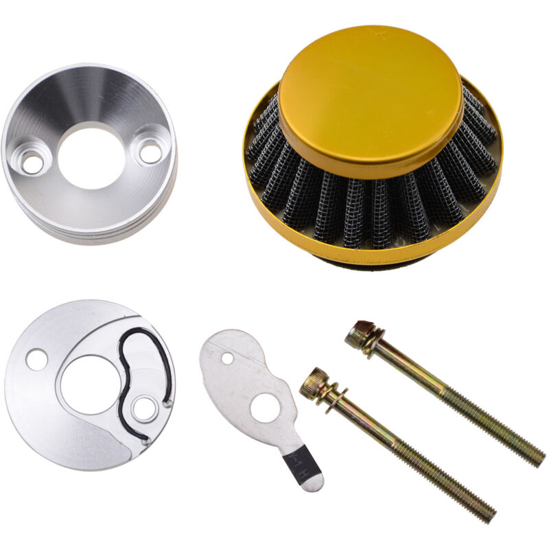 44-mm-luftfilter Aus Vergoldetem Metall Mit Modifiziertem Ansaugkanal, Kompatibel Mit Hochleistungs-luftfiltern Für Motorräder, Atvs Und Geländefahrzeuge. Upgrade-zubehör.