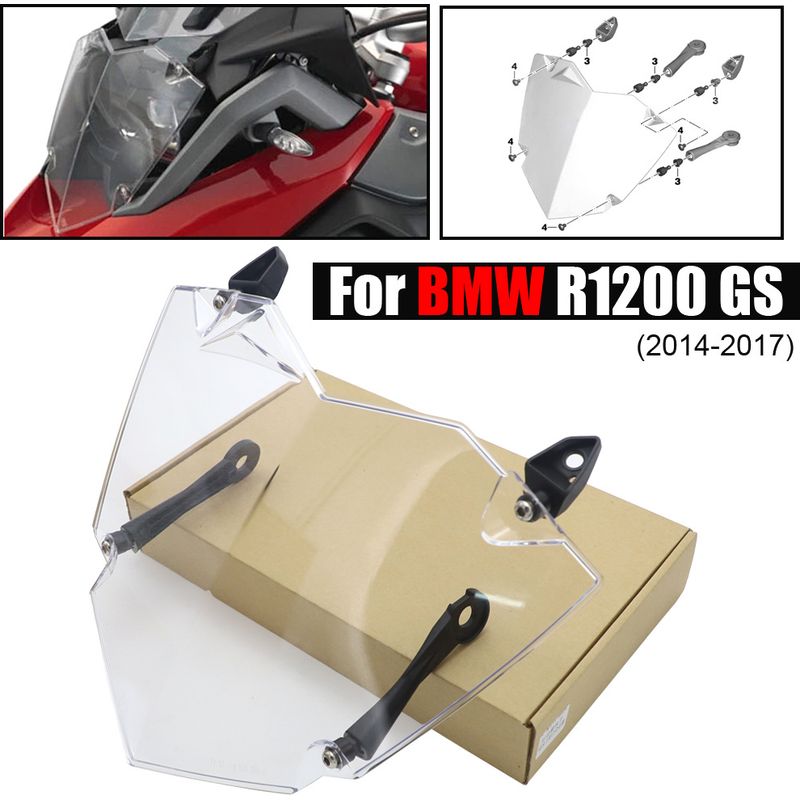Schutzglas Und Rahmen Für Bmw R1200gs Scheinwerfer (2014-2017).