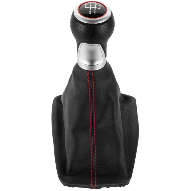 Staubschutzkappe Und Clip-baugruppe Für Audi A4/s4/q5 Schaltknauf, Gangwahlschalter, Schwarz Mit Rotem Streifen Und Rotem Kreis, 5. Gang, R13524, Ein Stück Pro Packung