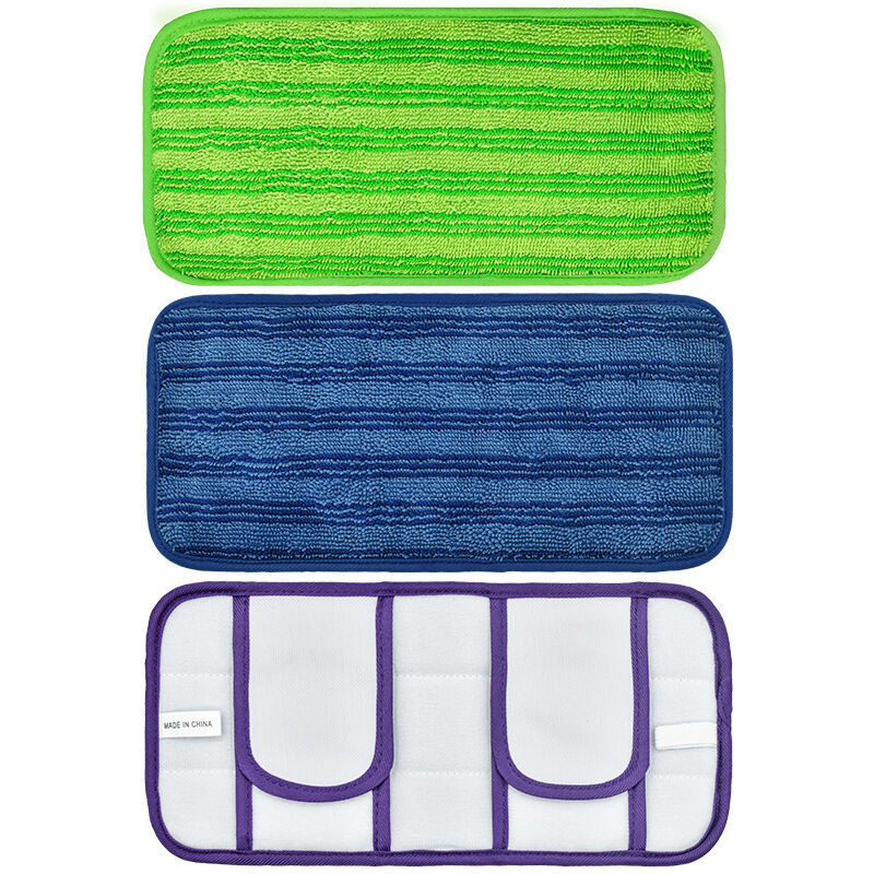 Set Mit 3 Kompatiblen Swiffer-reinigungspads – Ersatzköpfe Mit Klettverschluss Für Flachmopp, Nass- Und Trockenreinigung, Vielseitig Einsetzbar