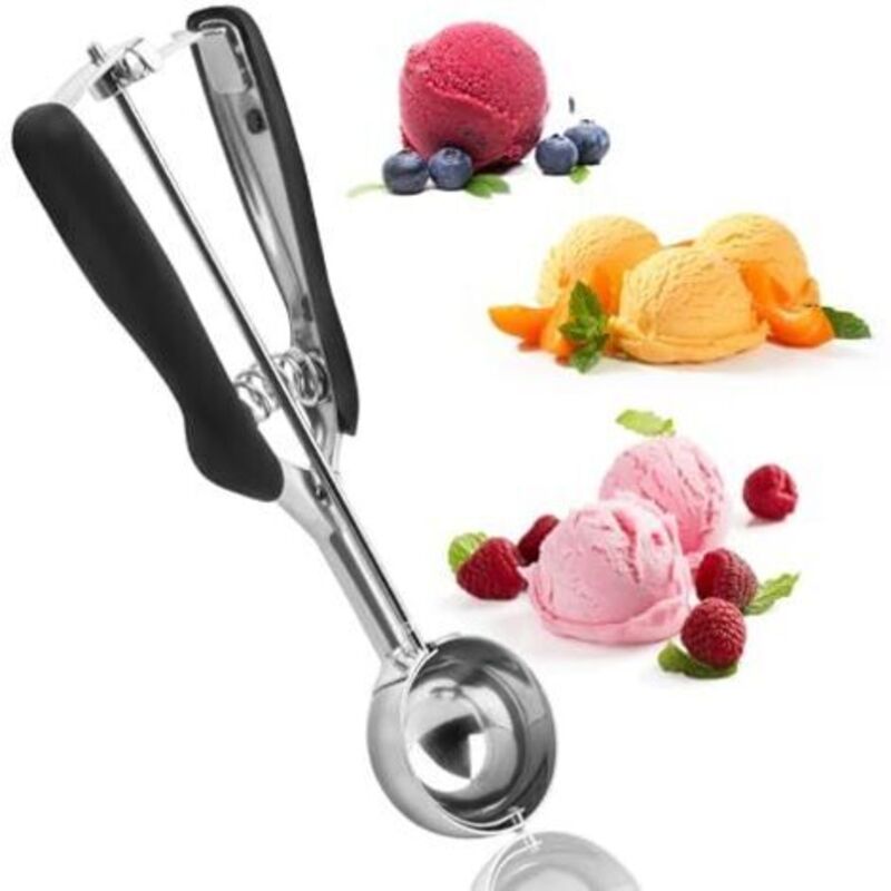 5 Cm Eisportionierer, Professioneller Eisportionierer Aus Edelstahl 304 Mit Auslöser Für Eiscreme, Früchte, Melone, Fleischbällchen Und Keksteig