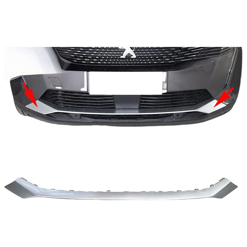 Anwendbar Auf Die Silberne Zierleiste Der Vorderen Stoßstange Der Überarbeiteten Peugeot 4008, 5008, P84r Und P87r, Referenznummer Yl017812ys, Silberne Zierleiste Zur Verbesserung Des Erscheinungsbild