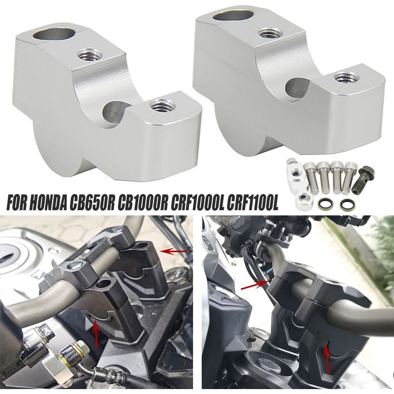 Passend Für Vorbau Und Lenkergriffe Der Motorräder Honda Cb650r, Cb1000r Und Crf1000l (silber).