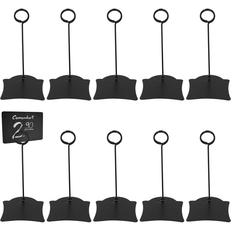 Schwarze Etikettenclips Für Lebensmitteletiketten, Ideal Für Die Vertikale Anbringung Von Preisschildern, Tischnummern, Tortenetiketten, Produktetiketten Usw. 1 Stück Pro Packung