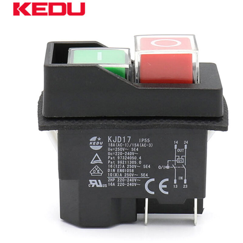 Der Elektromagnetische Schalter Kjd17f-16 Verfügt Über Einen Dreifachen Schutz Gegen Stromausfall, Unterspannung Und Überlastung Durch Einen 16-a-druckknopfschalter.