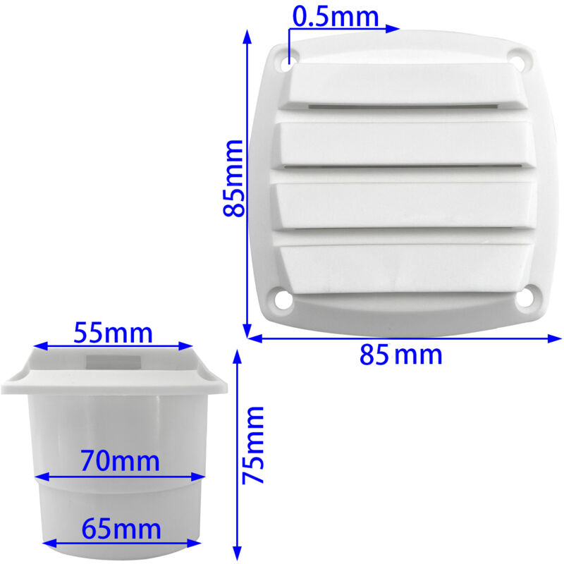 Weiße Nylon-lüftungsplatte, Lüftungsfenster, Luftauslass, 848475 Mm, Für Bootszubehör, Yachten Und Wohnmobile.