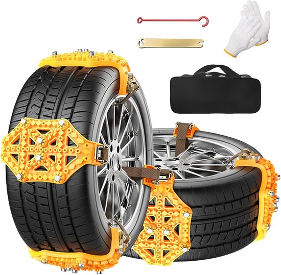 Universelle Schneeketten Für Pkw 8er-pack Größen 165-265 Mm Geeignet Für Suvs Mpvs Lkws Usw Aus Tpu Geeignet Für Vereiste Und Rutschige Straßen