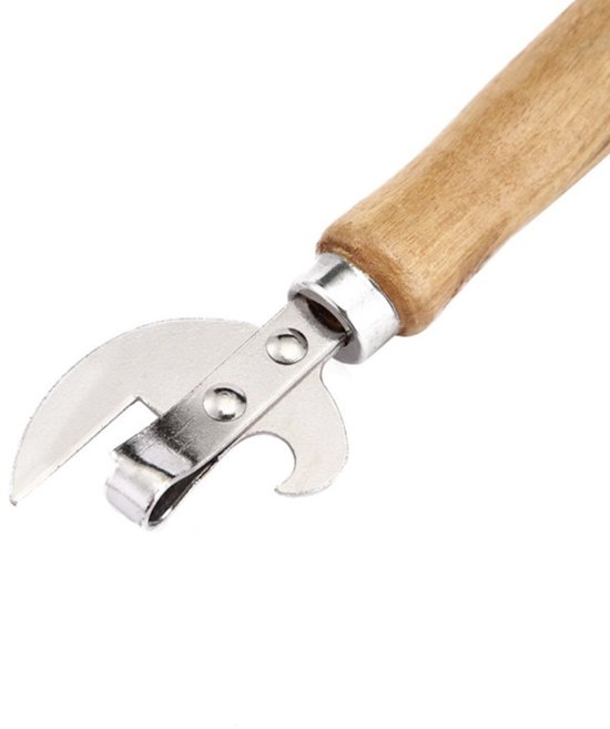 Dosenöffner Mit Holzgriff, Dosenöffner Aus Edelstahl, Praktischer Bierdosenöffner