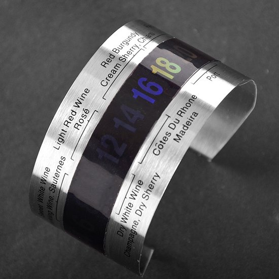 Edelstahl Weinflaschenthermometer Armband Mit Sensor Für Bier , Heimbrauer Und Weinliebhaber