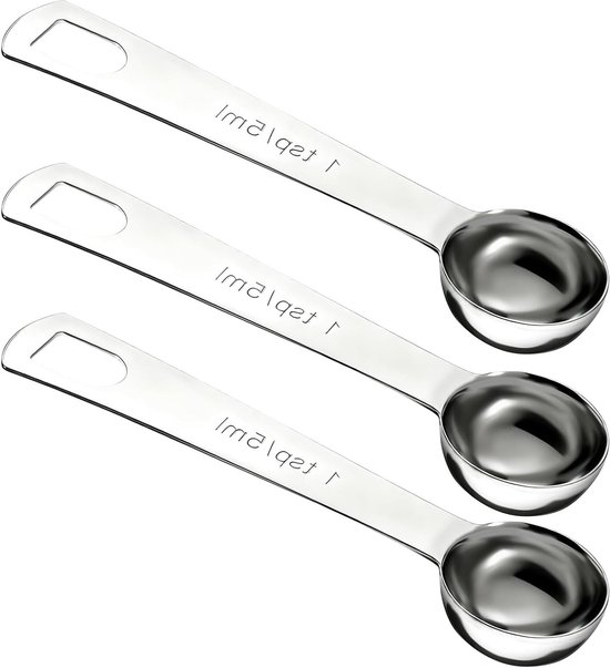 Set Mit 3 Edelstahl Teelöffeln Für Genaues Abmessen, 5 Ml, Zum Kochen, Backen Und Für Gewürze