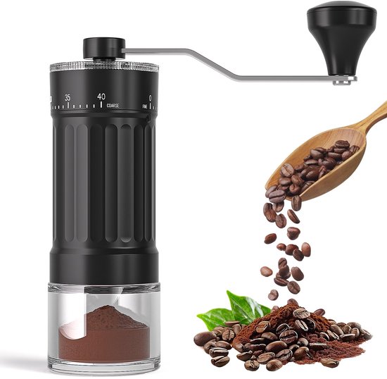 Von Außen Verstellbare Manuelle Kaffeemühle: Tragbare Manuelle Kaffeemühle Mit Hochwertigem Keramikmahlwerk, 40 Einstellmöglichkeiten, Für Reisen