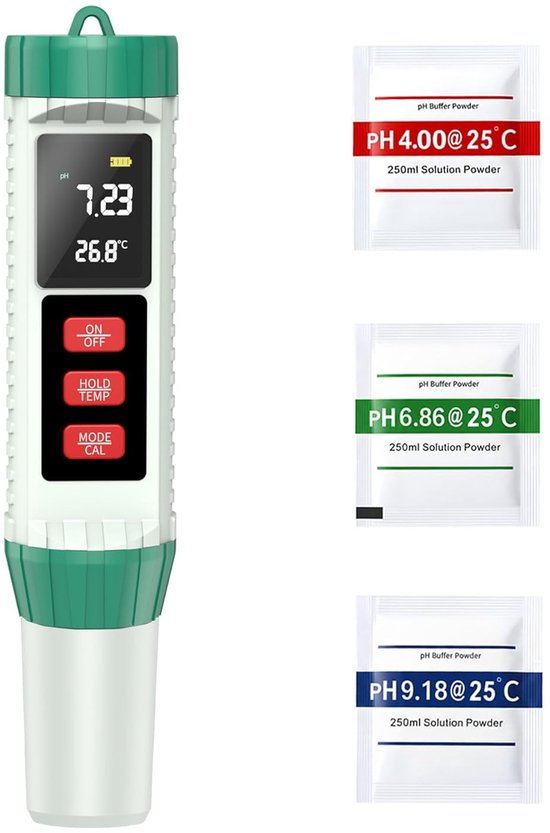 5-in-1-ph-meter Für Wasser, Ph/tds/ec/salzgehalt/thermometer Mit Va-display, Ph-meter Für Schwimmbäder, Trinkwasser, Aquarien, Hydrokultur