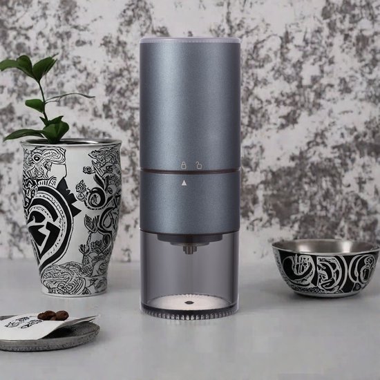 Elektrische Kaffeemühle, Kaffeebohnenmühle, Vollautomatische Kaffeemühle (blau)