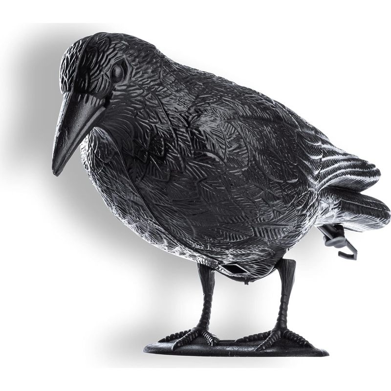 Schwarze Plastikkrähe, Effektive Vogelscheuche Zur Abwehr Von Vögeln Und Zum Schutz Ihres Gartens, Balkons Und Hauses Vor Tauben (1 Stück)
