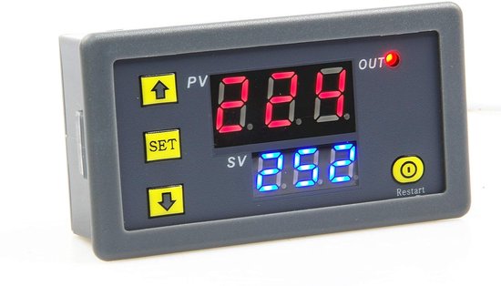 Relais-schalter 1500w Dc 12v – Digitale Relaisplatine, Doppel-led (rot + Blau), Ein-/ausschalt-timer