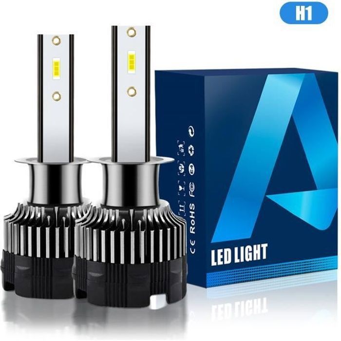 2 Stück H1 120w 20000lm Led-autoscheinwerferlampen, 6500k Weiß, Csp-chip-resistent, Ip67 Wasserdicht