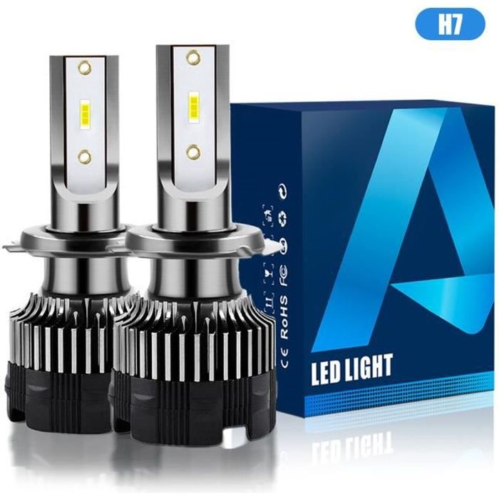Stück H7 120w 20000lm Led-autoscheinwerferlampen, 6500k Weiß, Csp-chip-resistent, Ip67 Wasserdicht